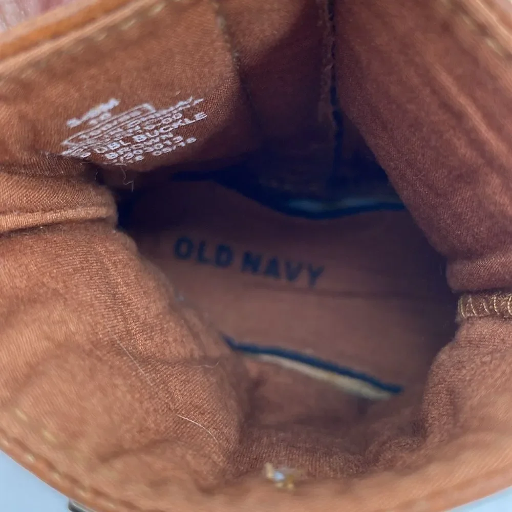 Old Navy Brown Buckle Boots Baby Girl size 3-6 months